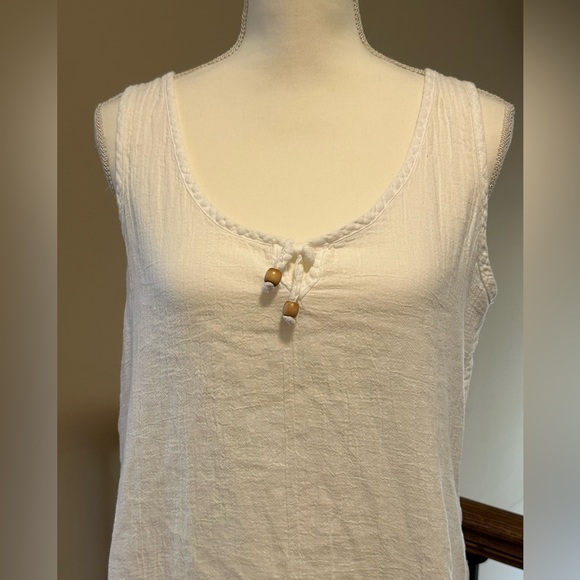 Dotti Sleeveless Keyhole Tie-Front Swimsuit Cover-Up Size Medium Chic Beachwear - Picture 3 of 5